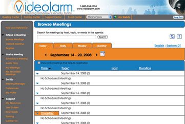 WebEx design for Videolarm